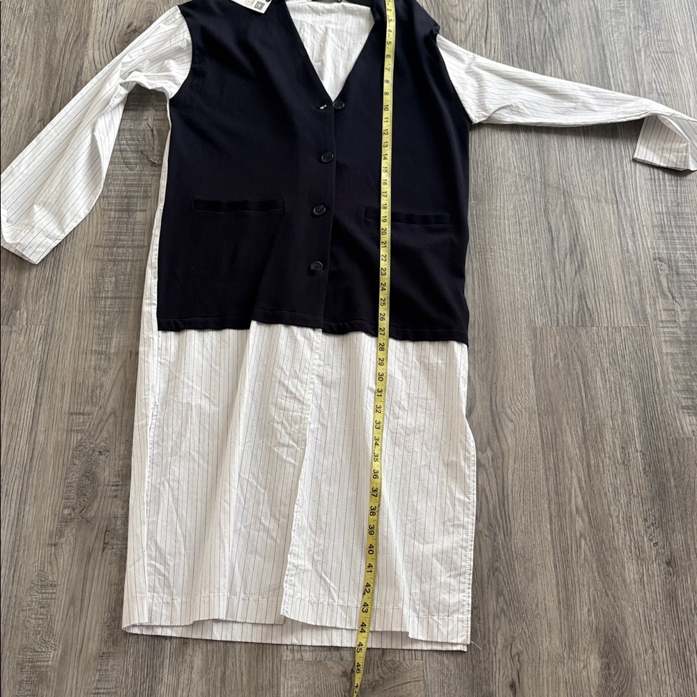 Zara mixed poplin Tunic/ Dress/ Jacket size Small NWT - Picture 11 of 13